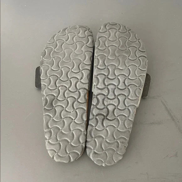 Birkenstock Black Leather Buckle Slide Sandals Sz 39 Narrow - Picture 5 of 11